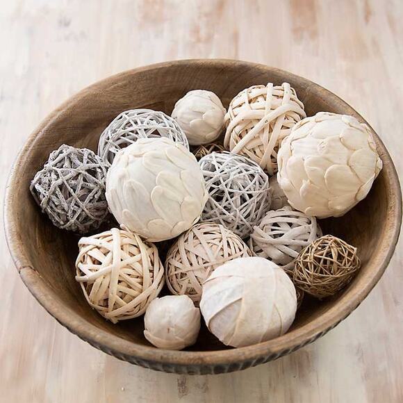 White Dried Orb Bag Home Decor, Home Accents, Bowl Filler- Kirkland's - Picture 1 of 4